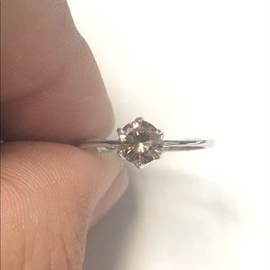 14k natural chocolate color diamond 0.65ct ring